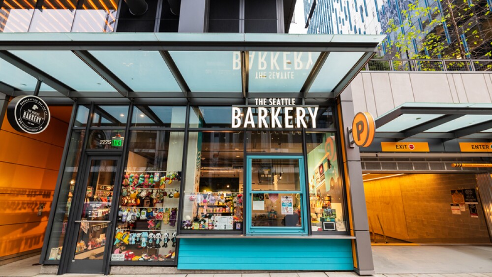 A storefront for the Barkery