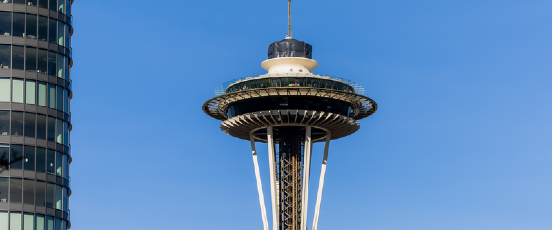 View of the Space Needle from Bell Street